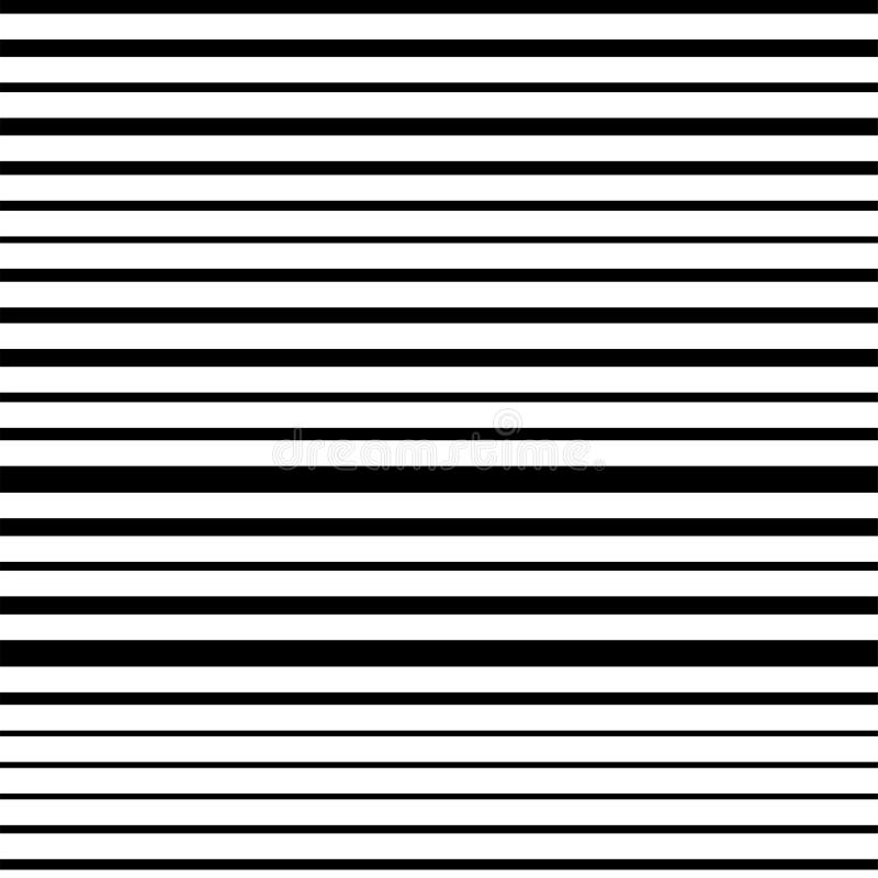 Black and White Horizontal Stripes Abstract Background Stock