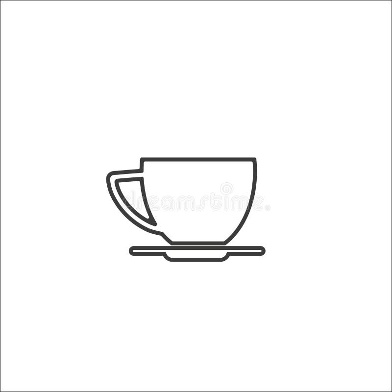 Black and White Hot Tea Cup Vector Icon . Stock Vector Illustration of graphic, kitchen 150429109