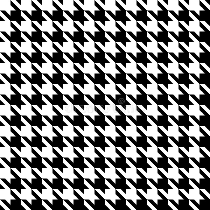 Houndstooth Pixel Black White Fabric Seamless Stock Vector (Royalty Free)  727517035