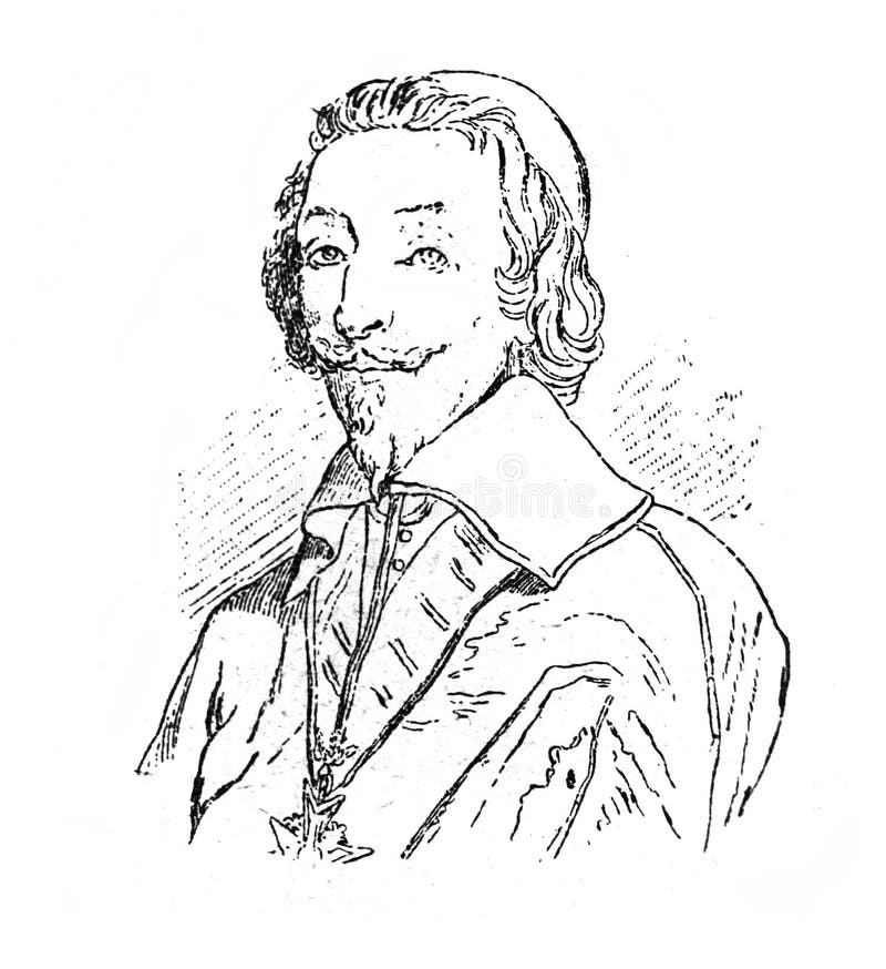 Cardinal Richelieu Was a French Clergyman and Statesman in the Old Book ...
