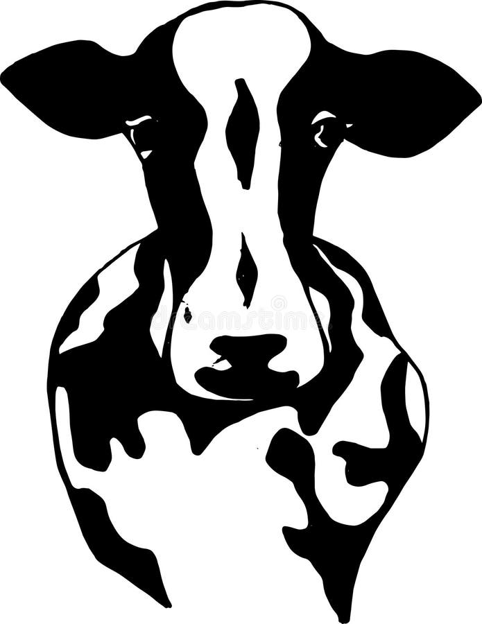 Black and white illustration of a sacred indian animal. Indian cow royalty free illustration Black and white illustration of a sacred indian animal. Indian cow royalty free illustration