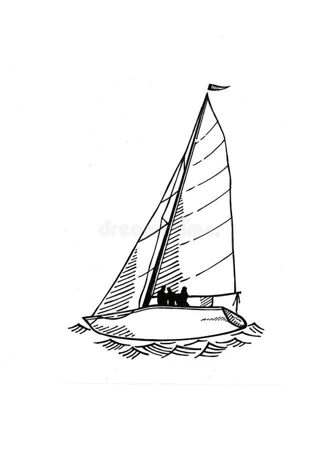 Black and White Yacht stock image. Image of stylish, trip 8860875
