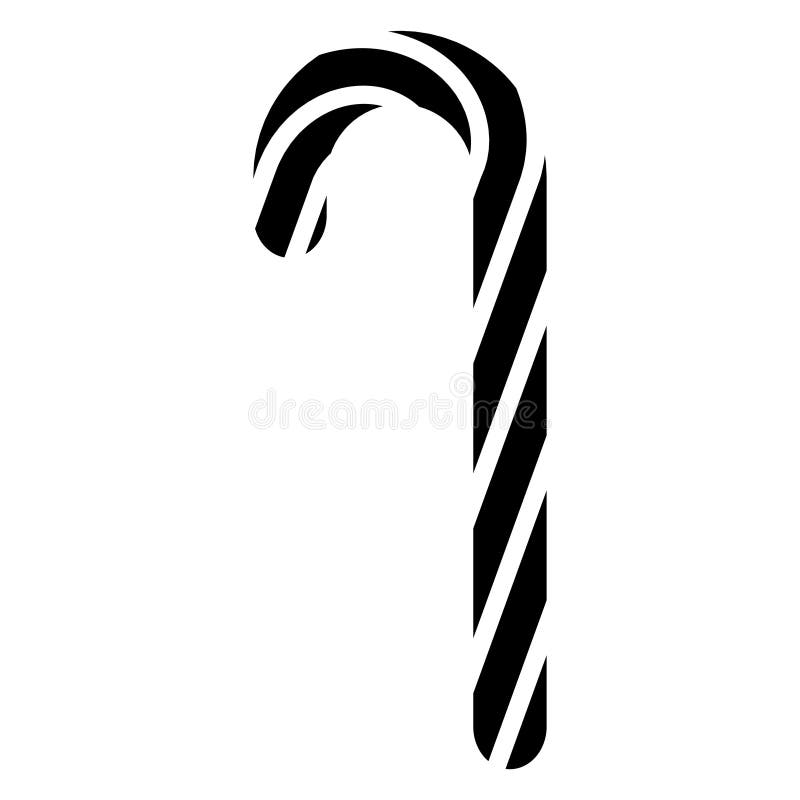 Candy Cane Silhouette Stock Vector Illustration Of Decoration 134638128