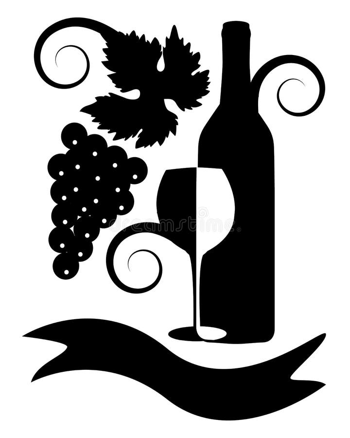 Black-and-white image of wine