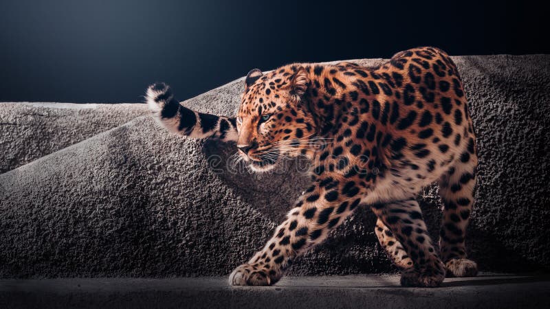 Black and White Jaguar ,a Beautiful Formidable Leopard Stock Image - Image  of kenya, carnivore: 223385639