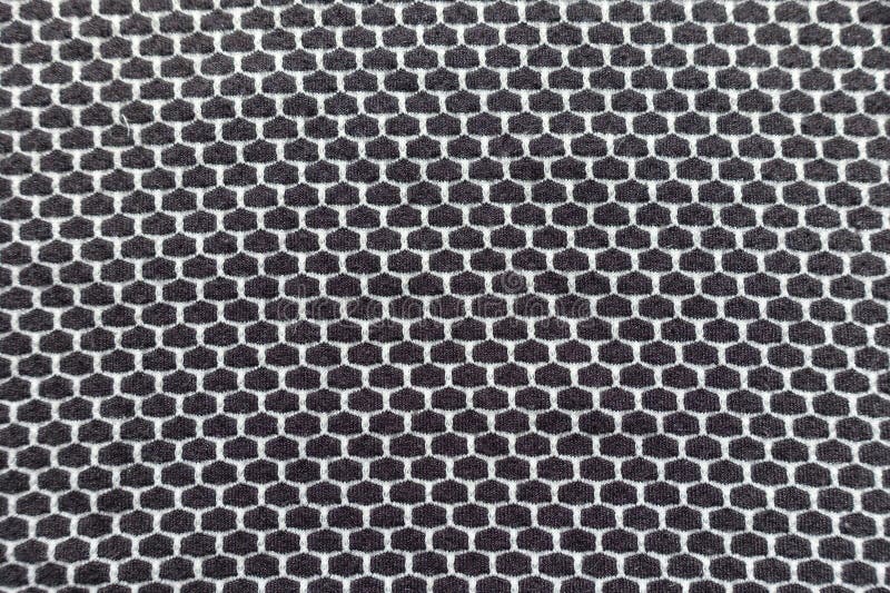Black and White Fabric with Pattern from Above Stock Image