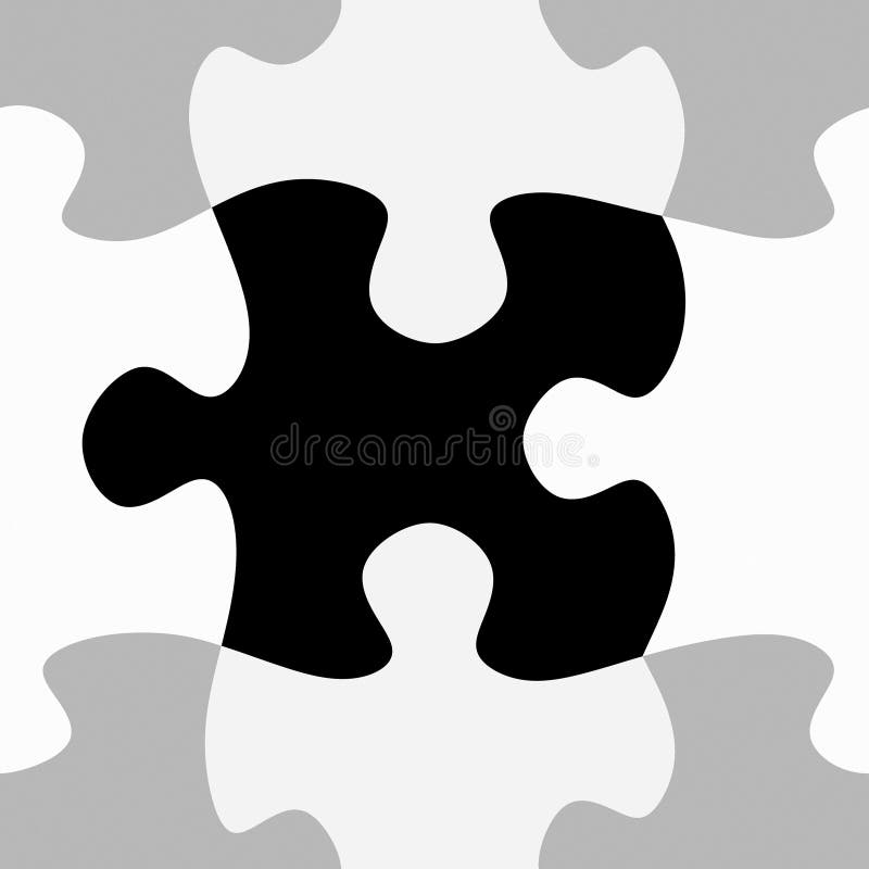 Black White Jigsaw Pieces Stock Illustrations 2,413 Black White