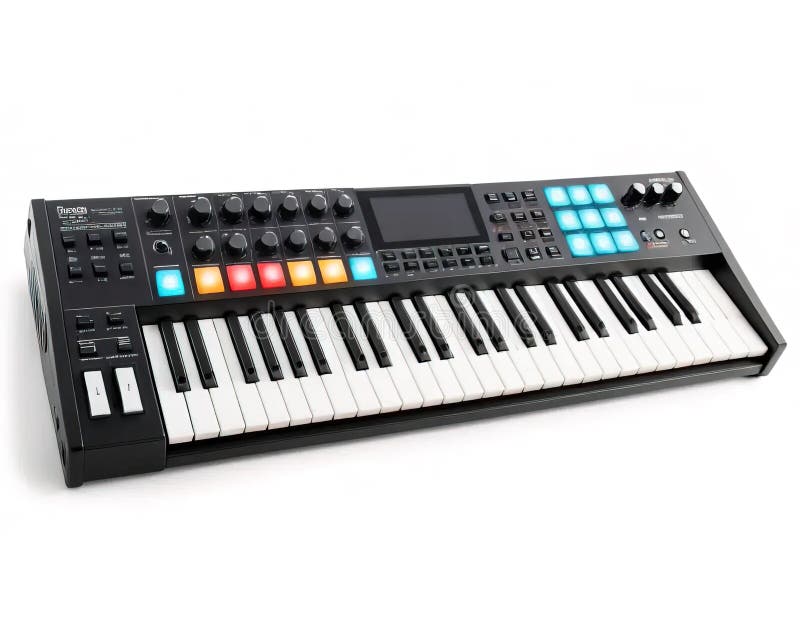 A black and white keyboard with white keys royalty free illustration.