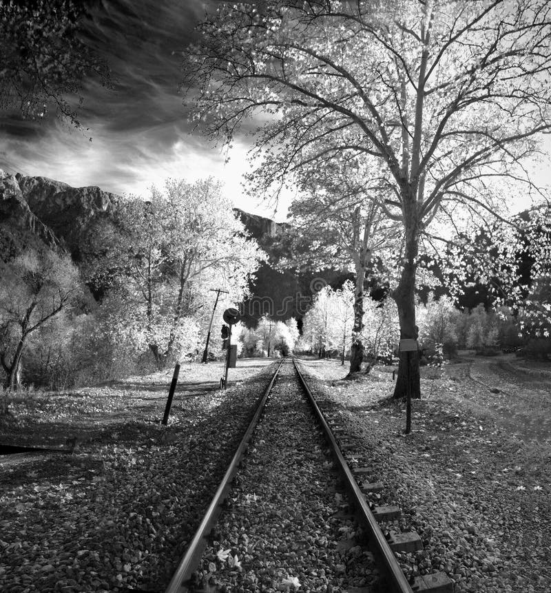 Black and White Landscape Photography and Infrared Stock Photo - Image ...