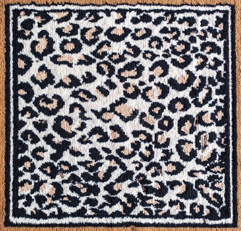 Black and White Leopard Tiger Rug Stock Photo Image of design