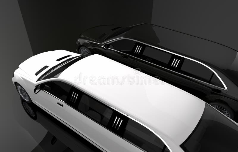Black and White Limousine royalty free illustration Black and White Limousine royalty free illustration