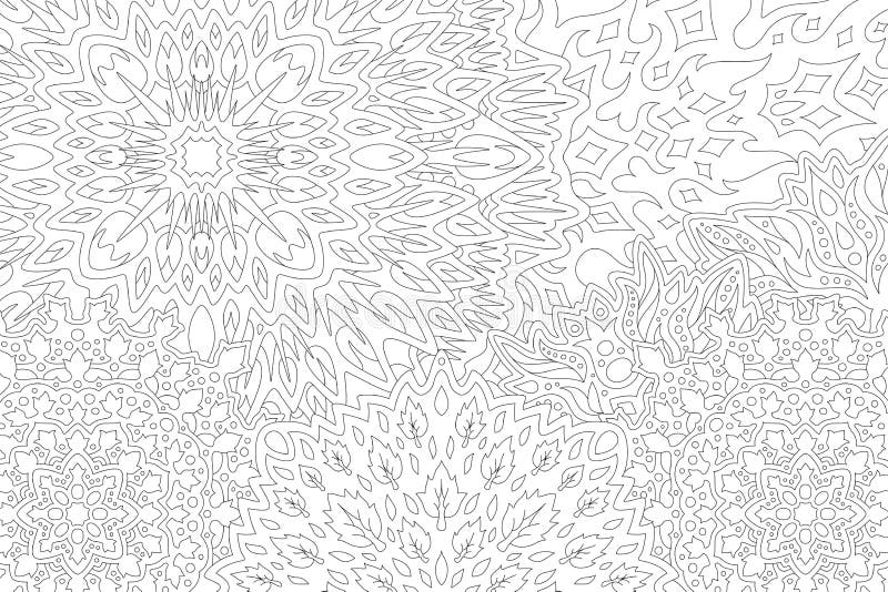 Black And White Seamless Pattern For Coloring Book Stock Vector ...