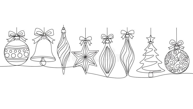 Christmas Ornaments Drawing Stock Illustrations – 20,742 Christmas