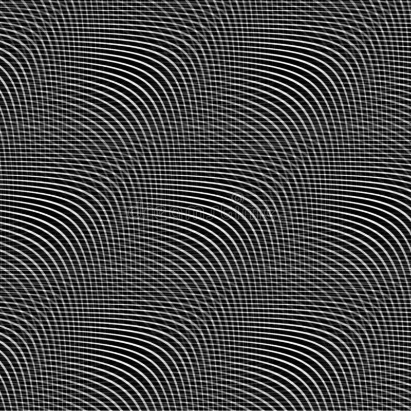 Black and White Lines Abstract Background Illustration Stock