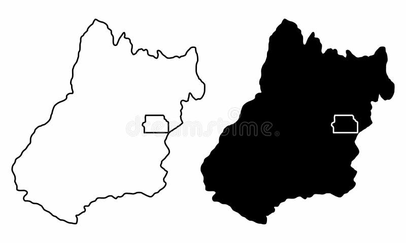 Goias State maps illustration stock illustration