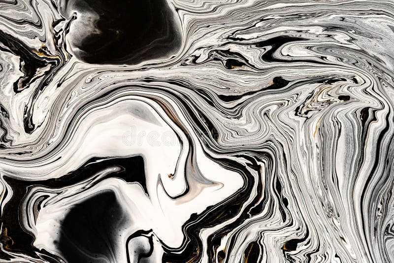 Black, White Marble Texture with Golden Lots of Bold Contrasting