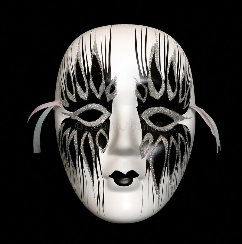 Blackandwhite mask stock image. Image of curtain, human 16928183