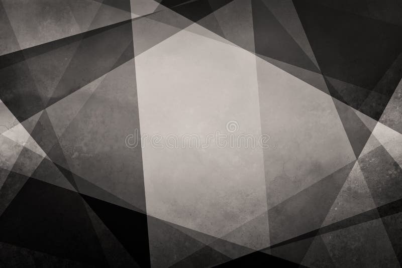 Black and white modern abstract background, geometric pattern of angles and triangle shapes layered design, texture and grunge dia