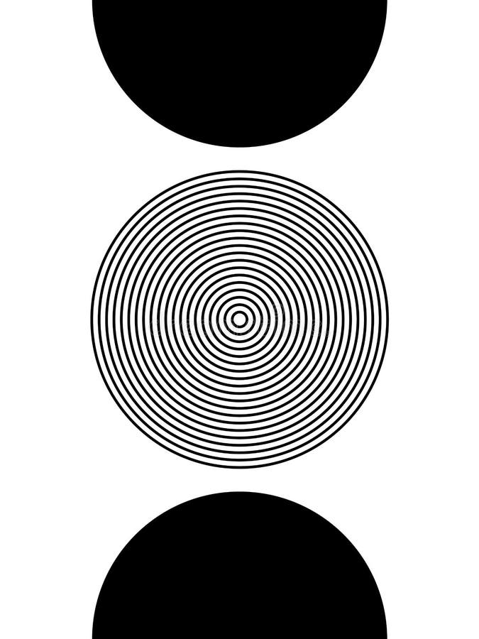 Black and White Modern Poster Art for Print . Abstract Wall Art Stock