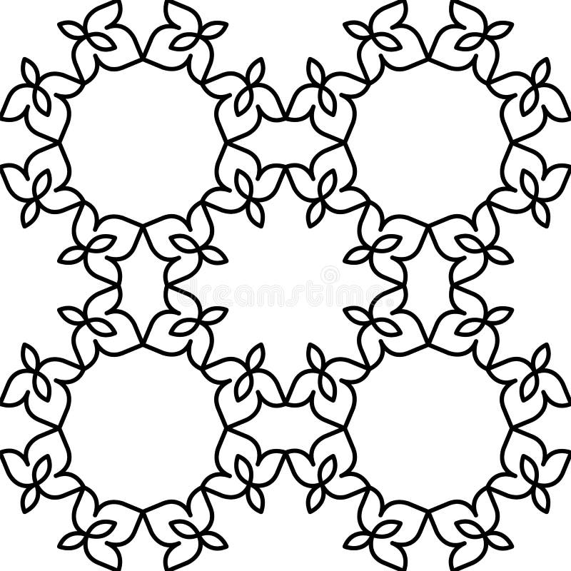Black and White Moroccan Pattern Stock Vector Illustration of
