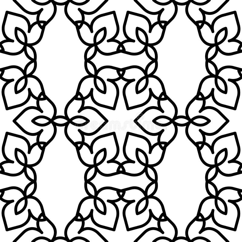 Black and White Moroccan Pattern Stock Vector Illustration of
