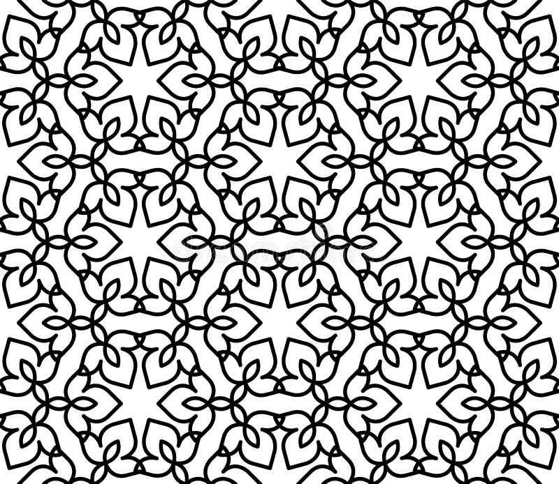 Black and White Moroccan Pattern Stock Vector Illustration of