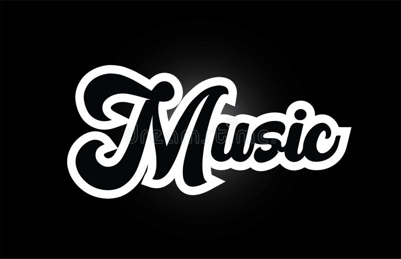 word font with music note word font with music note