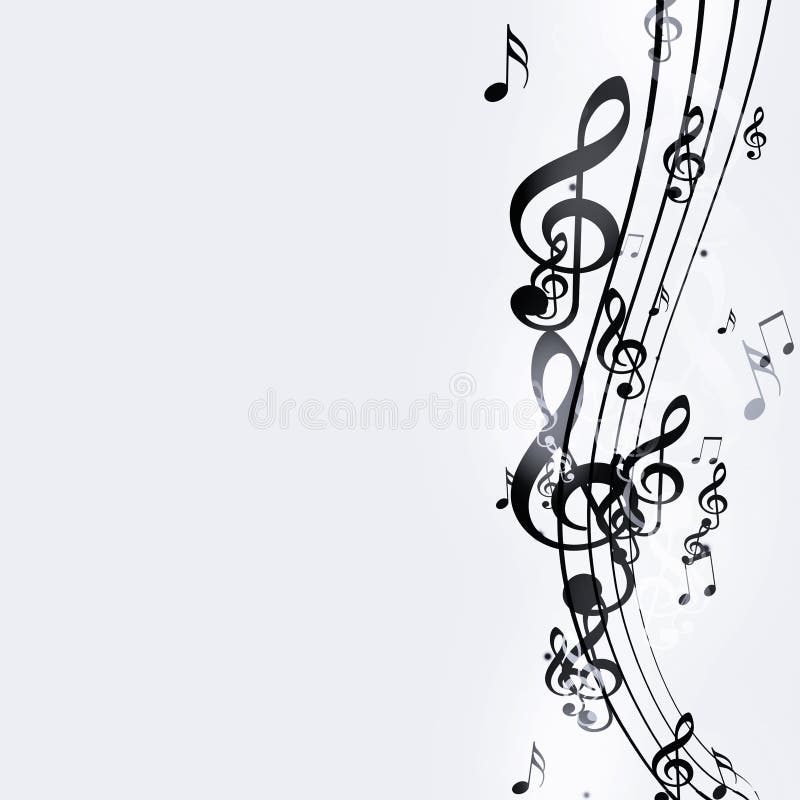 Black and White Music Notes Stock Illustration Illustration of sound