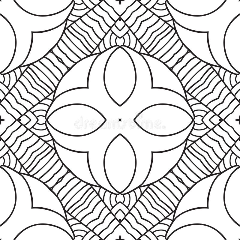 Black and white oriental pattern