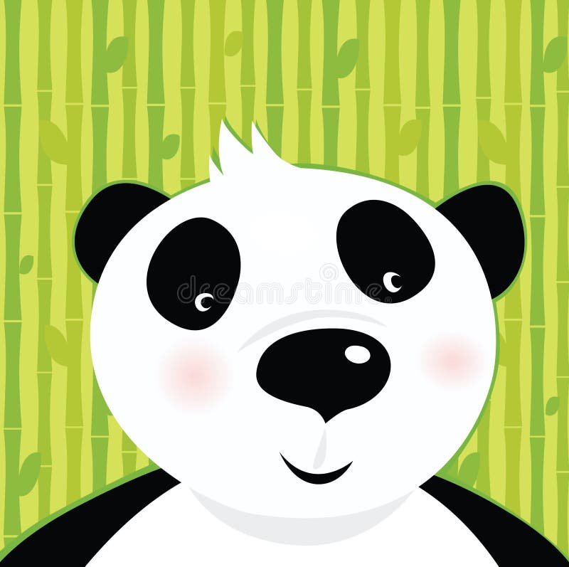 Black and white panda bear stock illustration