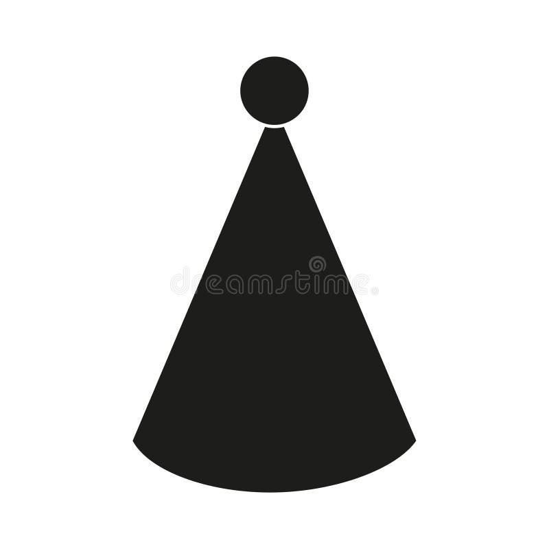 Download Black And White Party Hat Silhouette Stock Vector ...