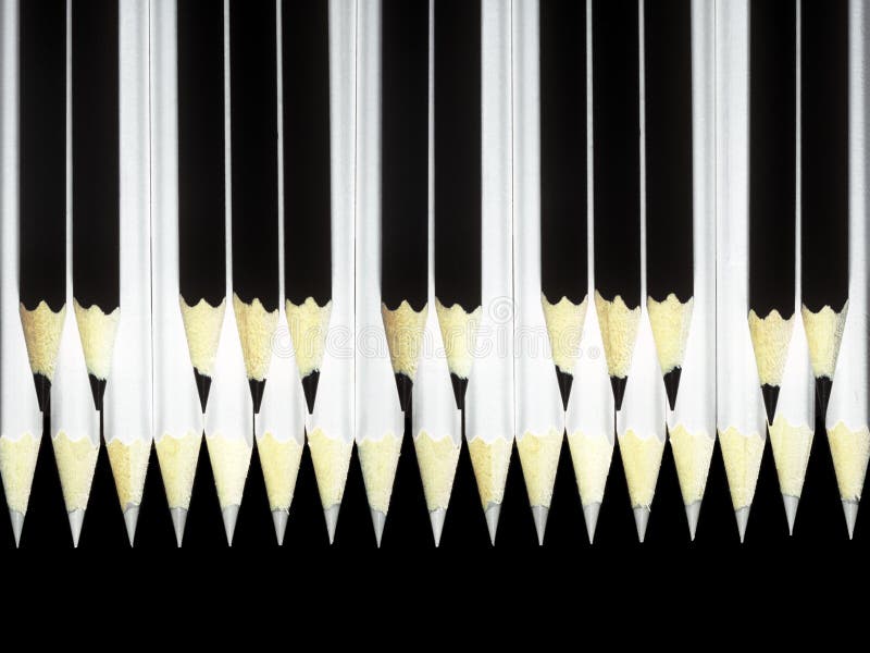 Black and white pencils. stock image. Image of black 25045477