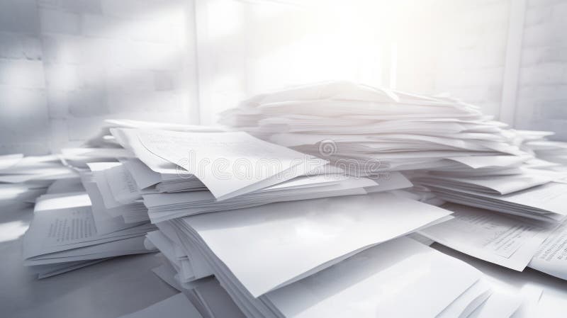 Premium Photo  Pile of a paper on office desk stacked.