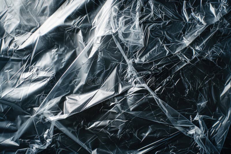 A black and white photo of a sheet of plastic, suitable for various design projects stock photos