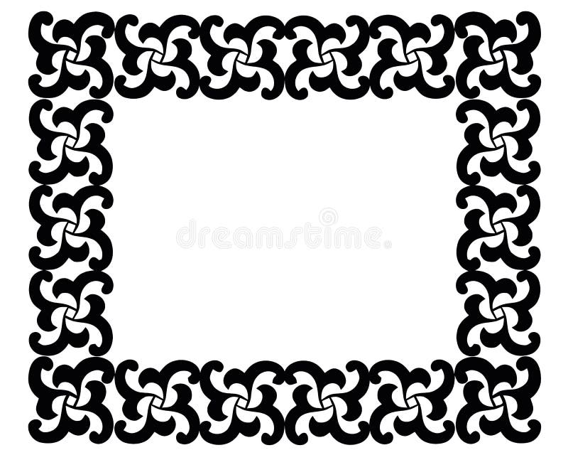 Black and White Picture Frame on the White Wallpaper Stock Vector Illustration of painting