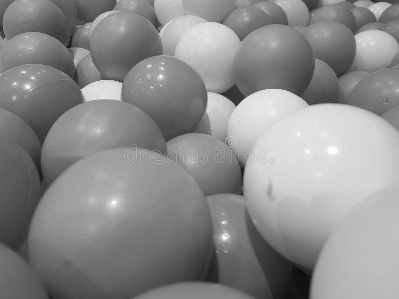 Plastic Ball on Black and White Mode Stock Photo Image of color