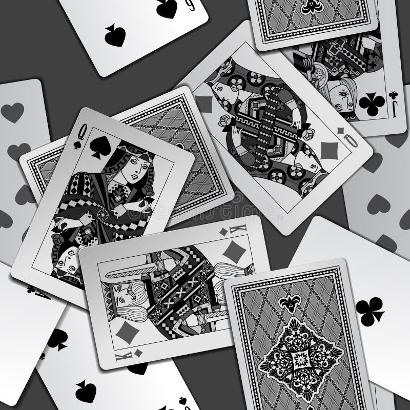 Black and White Playing Cards Background Stock Vector - Illustration of