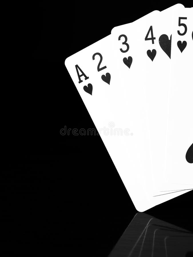 Black and White Playing Cards. Stock Photo - Image of game, gamble