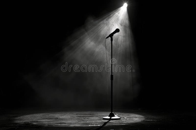 Black and white podium stage for product presentation stock photo