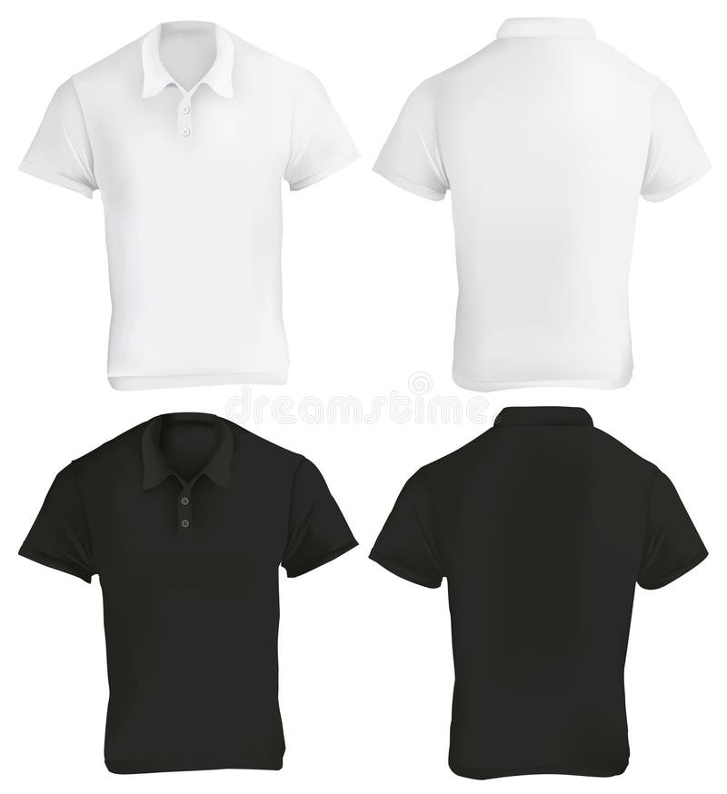 shirt website mockup Vector Polo Template And Design Stock Black Shirt White
