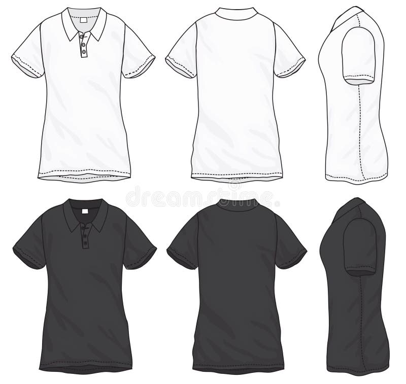 White Polo Shirt Template stock vector. Illustration of casual - 97075794