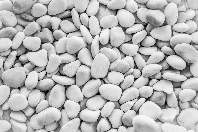 Black and white process of round shape pebbles. Zen natural banner