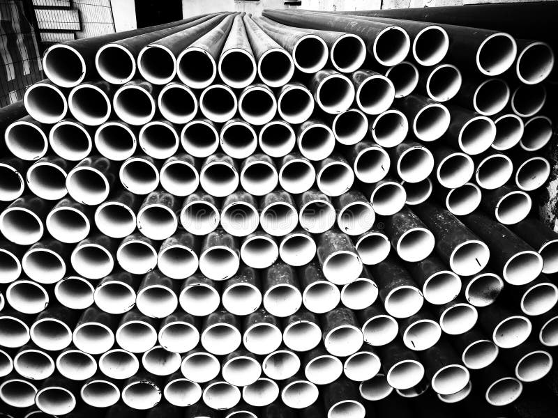 Black and White Pvc Conduit for Background Stock Image Image of