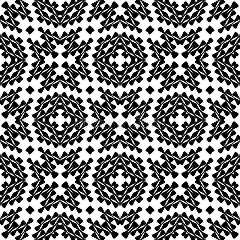 Black and white repeat pattern and vector image vector illustration
