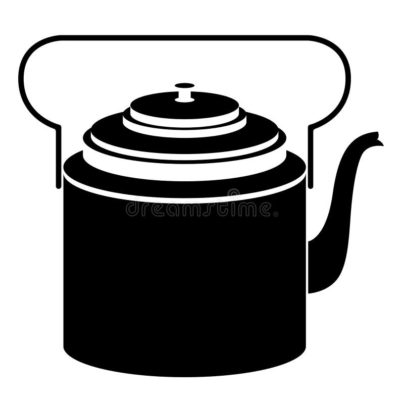 Black and White Retro Teapot Stock Vector Illustration of logo, fresh 269183340