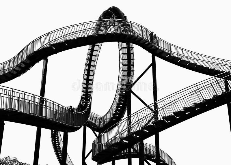 Roller Coaster Clipart Black And White