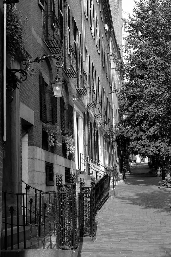 Black and White Row Houses Beacon Hill Boston