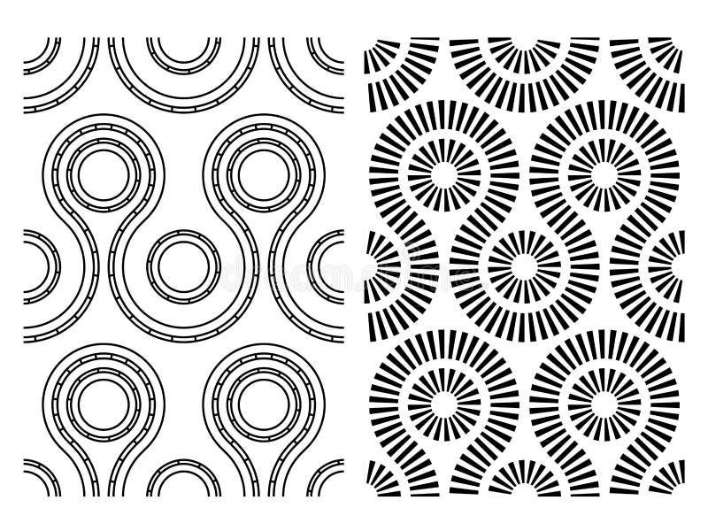 Black white seamless abstract pattern vector illustration