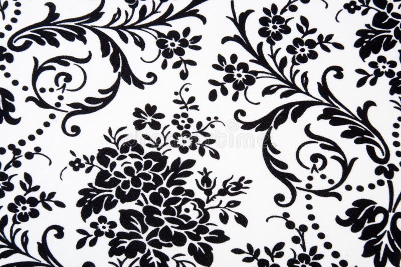 Seamless black & white floral design. Seamless black & white floral design.