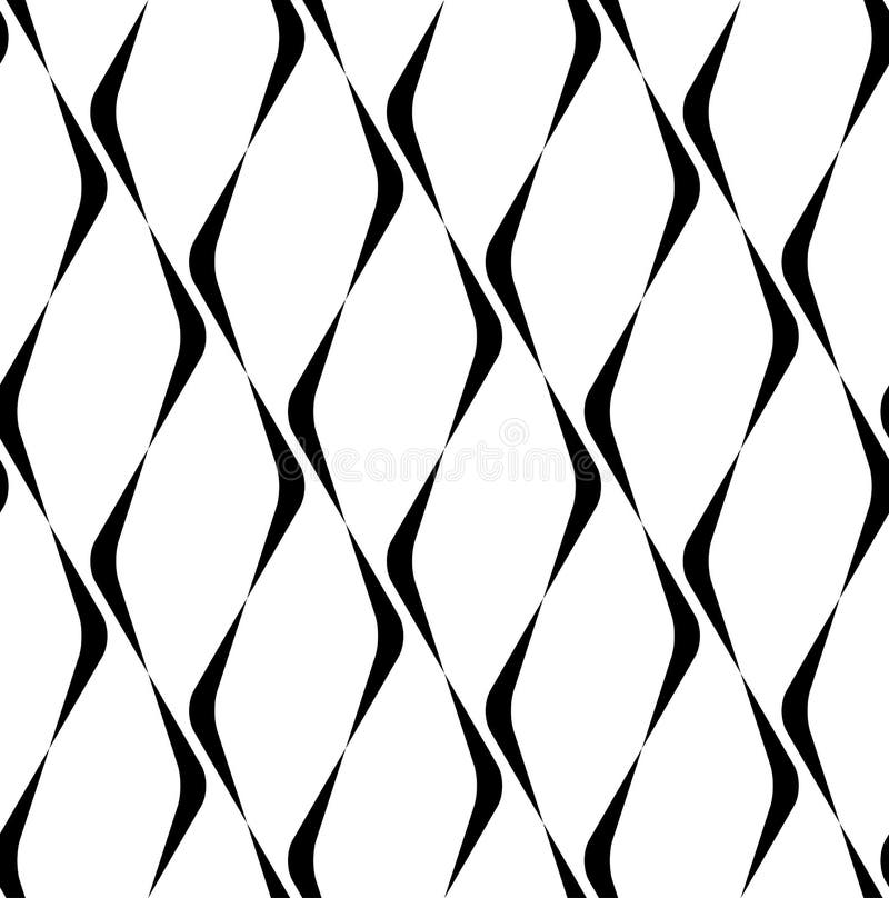 Black and White Seamless Pattern Modern Stylish, Abstract Background